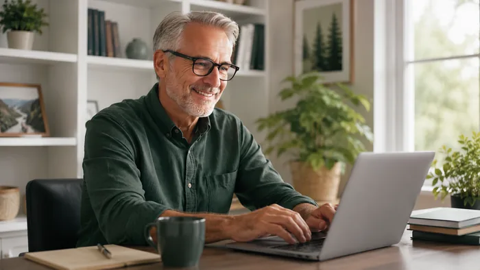 Man reviewing men's health information - Vigarexx assessment